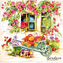 Serwetka do decoupage HOME FASHION przydomowy ogródek 33x33